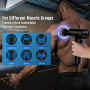 cotsoco Pistolet de Massage Musculaire Silencieux, 9 Têtes, 20 Vitesses, Massage Gun pour Récupération Musculaire, Détente, Cade