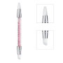 ZEOHBETY Lot de 5 stylos de sculpture pour nail art, outils à double pointe en silicone pour résine, pinceaux en silicone, stylo