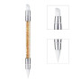 ZEOHBETY Lot de 5 stylos de sculpture pour nail art, outils à double pointe en silicone pour résine, pinceaux en silicone, stylo