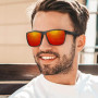 ZXTGBQ 3 Pièces Lunette de Soleil, Lunettes de Soleil Homme Polarisées, Cadres Vintage, Classiques, éLéGants, Objectifs Haute Dé