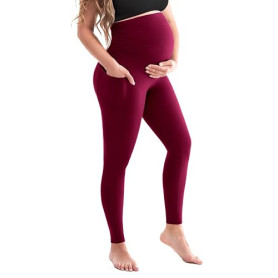 SINOPHANT Leggings de maternité Taille Haute Pantalon de maternité Opaque Leggings de Grossesse Elastique Souple Maternité Mode