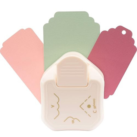 Vaessen Creative Perforatrice 3 en 1 - Coin d'Étiquette Festonné | Arrondisseur d'angle, Perforateur, Matériel scrapbooking, Pap
