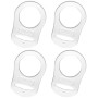 RDNKVB 4pcs Silicone Bouton Anneau Anneau en Silicone Adaptateur Adaptateur Attache de Sucette pour Sucette Transparent