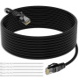 Mygatti CAT5E Câble réseau Ethernet 75 mètres, câble réseau et patch étanche à usage extérieur, Enterrement direct,RJ45, 24AWG,