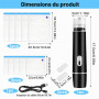 Portable Machine Sous Vide Alimentaire avec Réservoir Visible 60 kPa Puissant Appareil de Mise Sous Vide avec 10 Sacs Réutilisab