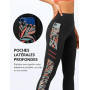 Yvette Leggings de Sport Femmes Imprimé Taille Haute | Opaque,Pantalon de Yoga Non Transparent Doux avec Poches Jogging Fitness