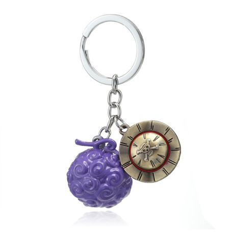 Teegxddy 1 psc Fruit du Démon Pendentif Clé Fruit du Démon Pièce O Devil Cadeau idéal pour les fans Porte Clef Porte Clef Pièce 