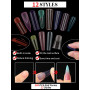 EBANKU 288PCS Poppit Ongle Kit, Réutilisable Capsules Popits Ongle | Multicolore Nail d'extension Kit Faux Ongles Capsules Couve