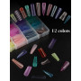 EBANKU 288PCS Poppit Ongle Kit, Réutilisable Capsules Popits Ongle | Multicolore Nail d'extension Kit Faux Ongles Capsules Couve