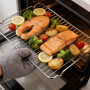 2 Pcs 30 x 20 cm Grille de Refroidissement, avec Pinceau de Cuisson | Grille de Cuisson pour Gâteaux, Pain, Rôtissage, Grillage 