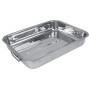 Crealys 500536 Plat, Acier Inoxydable, Gris, 27,5 x 20,5 x 6 cm