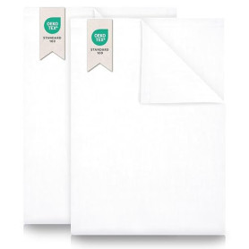 Green Mark Draps Classiques – Lot de 2 draps Plats en 100 % Coton, sans Coins élastiques, Doux pour la Peau, faciles d'entretien