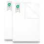 Green Mark Draps Classiques – Lot de 2 draps Plats en 100 % Coton, sans Coins élastiques, Doux pour la Peau, faciles d'entretien