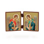 NKlaus - Archange Gabriel et Michael - icône chrétienne diptyque - voyage autel bois 36175 | Sur bois MDF, 9 x 5,2 x 0,6 cm, poi