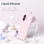 ORNARTO Coque pour iPhone 16 Silicone (Rose) | en Silicone Liquide, Protection Antichoc Complète, Intérieur Doux en Microfibre