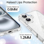 JETech Coque Pailletée pour iPhone 16, Transparent | Design Pailleté Scintillant, Étui Housse Protection Antichoc, Dos Transpare