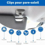 Lot de 2 Clips de Pare-Soleil pour Audi A4 B8, Support de Pare-Soleil Audi avec A1 A3 A4 A5 Q3 Q5 (8E0 857 562) A7 B6 B7 B8 S4 S