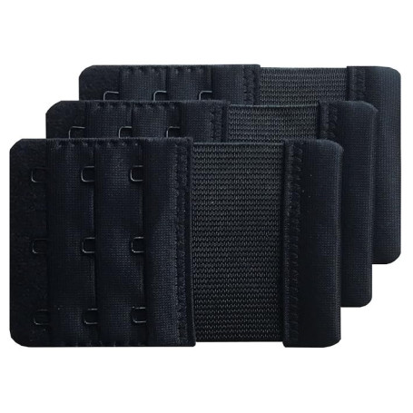 Chanie Femme Lot de 3 Confortables Extensions de soutien-gorge 3 Crochets | Doux, 9,4cm x 5,6cm