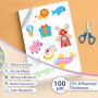 Euqvunn 18 Sheets Feuille Autocollante Imprimante A4, Blanc Mat Imperméable Vinyle Imprimable Papier Autocollant, Feuille Complè