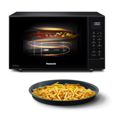 Panasonic NN-CT56RBEPG Four à Micro-Ondes combiné 4-en-1, 27 L avec mode Airfryer, Inverter 1000 W, Gril 1300 W, Chaleur Tournan