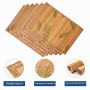 LOVECASA, Set de Table en Bambou 6 Pcs, Napperons Lavable, Antidérapant, Tapis de Table Résistant à la Chaleur
