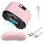 3-en-1 Coupe Ongles Électrique USB LED Rechargeable, 3 Vitesses Sûr Rose | 3 Vitesses, LED Intégrée, Recharge USB-C, Coupe Ongle