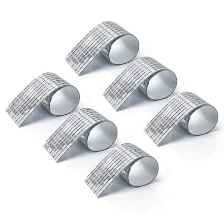 LONGKING Lot de 2364 Miroirs Auto-Adhésifs Carreaux de Mosaïque en Verre | Décoration de boule disco,DIY Decor, Argenté