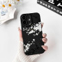 NITITOP Coque pour iPhone 16 Fleur Cerisier Motif, Noir Blanc | Aesthetic Floral Imprimé, Mignon et Esthétique, pour Femmes Fill