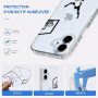 Keyihan Coque Compatible avec iPhone 16 (6,1 Pouces) Housse de Protection en TPU Transparente Clair Souple Flexible Absorption d