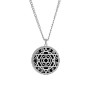 VASSAGO Talisman Sceau de Salomon Collier avec pendentif étoile de David 12 constellations en acier inoxydable