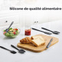 Lot de 6 spatules en silicone pour la cuisine, la pâtisserie et le mélange, spatule en caoutchouc anti-adhésif résistant à la ch
