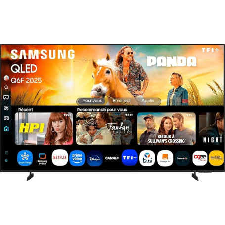 Samsung TV AI 55 Pouces QLED 55Q6F 4K Smart TV, Quantum Dots, Q4 Lite Processor, WiFi, Airplay, HDR, Q-Symphony, OTS Lite, Knox