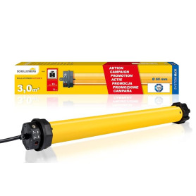 Schellenberg 20222 Moteur tubulaire Action de volet Roulant pour tube octogonal de 60 mm, pour une Surface jusqu'à 3 m², 15 Kg /