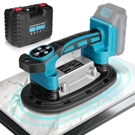 Outil de vibration pour carrelage - Ø 225x120mm Ventouse - Compatible avec batterie Makita 18 V - Force d'aspiration de 250kg -