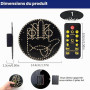 Lumière de doigt voiture 2 en 1, 8 modes, 145 LED, signal geste main humour | Lumière LED pour doigt et signe, panneau émoticône