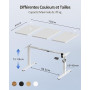 Devoko Bureau Assis Debout Électrique 120 x 60 cm, Standing Desk Blanc | Table de Bureau Ergonomique avec 2 Mémoires pour Télétr