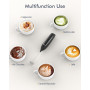 Mousseur à Lait électrique, Mini Fouet en Acier Inoxydable, Moteur Extra Fort et Alimenté pour Café/Café au Lait/Cappuccino/Choc