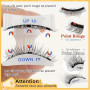 Faux Cils Magnetique, Cils Magnetique Naturel Réutilisables avec Applicateur, Aucune Colle Nécessaire QUEWEL Faux Cils Magnetiqu