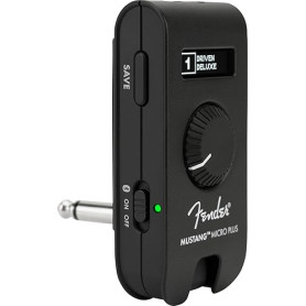 Fender Mustang Micro Plus Amplificateur pour Guitare, Amplificateur de Casque Personnel avec 25 modèles d'Amplis, 25 Effets, Blu