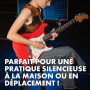 Fender Mustang Micro Plus Amplificateur pour Guitare, Amplificateur de Casque Personnel avec 25 modèles d'Amplis, 25 Effets, Blu