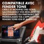 Fender Mustang Micro Plus Amplificateur pour Guitare, Amplificateur de Casque Personnel avec 25 modèles d'Amplis, 25 Effets, Blu