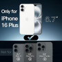 JETech Coque pour iPhone 16 Plus, Transparent | Anti-Jaunissement, Antichoc, Dos PC Rigide Résistant aux Rayures, Étui Housse Bu