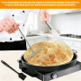 3 Pièces Ensemble Étaleur et Spatule à Crêpes, Inoxydable Etaleur Crepe | Étaleur de Pâte en Forme de T, Repartiteur de Pate a C