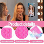 GNALIA Lot De 4 Pièces Coque Ventouse En Silicone (Noir/Blanc/Rose/Rose Clair), Support Téléphone Portable Pour Selfies, Vidéos