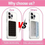 GNALIA Lot De 4 Pièces Coque Ventouse En Silicone (Noir/Blanc/Rose/Rose Clair), Support Téléphone Portable Pour Selfies, Vidéos