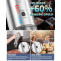 CIRCLE JOY Ensemble de Moulin à Sel et Poivre Électrique Rechargeable Moulin à Épices avec Base, Récipient de 95ml, Lumière LED