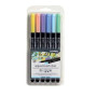 Lyra Aqua Brush Duo Set, Pastel Colors, 6 Pieces