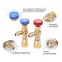 NC 3 Pcs R410A R22 R410 Réfrigération Climatisation Valve Adaptateur De Sécurité Raccord 1/4"5/16" Pouce Mâle/Famale Outil De Ré