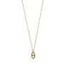 Collier Pendentif Maille Marine Femme – Chaîne Doré et Blanche– Acier Inoxydable Hypoallergénique – Sans Nickel – Résistant à l’