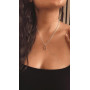 Collier Pendentif Maille Marine Femme – Chaîne Doré et Blanche– Acier Inoxydable Hypoallergénique – Sans Nickel – Résistant à l’
